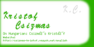 kristof csizmas business card